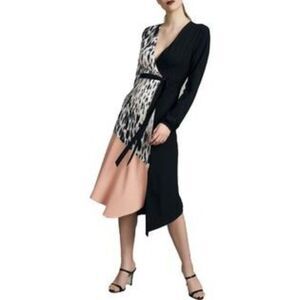 Anthropologie Hutch Rashida Watercolor Wrap Midi Dress